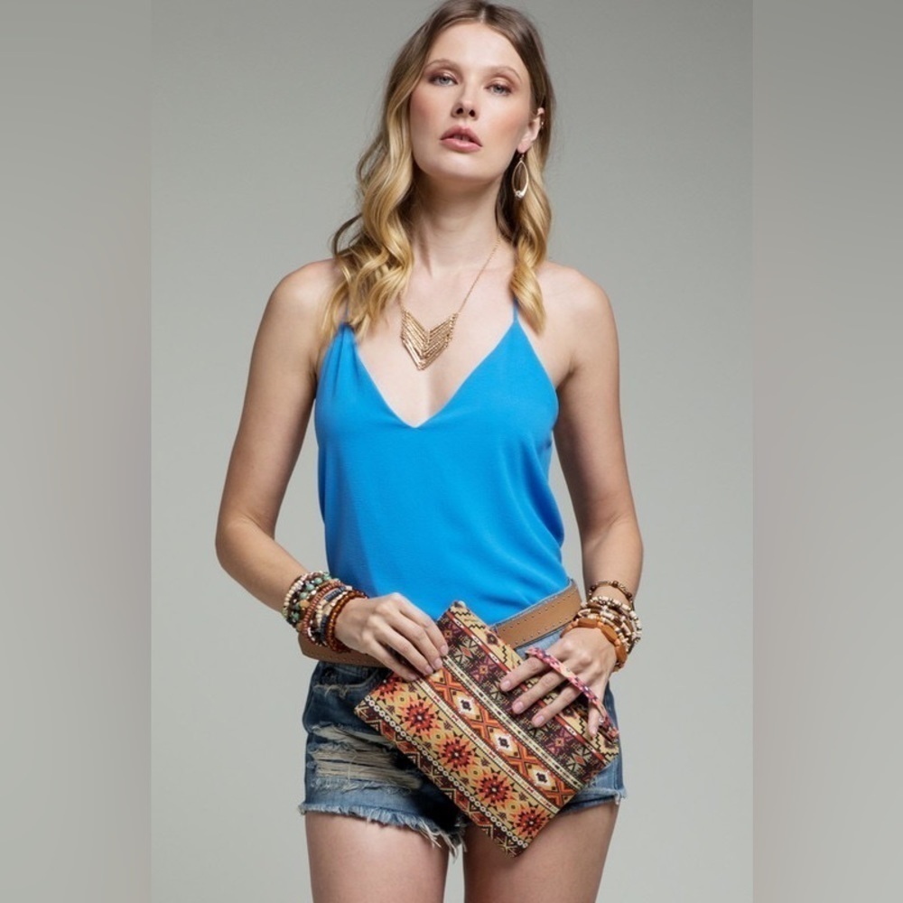 Bohemian Ethnic Pattern With Wristlet Zipper Pouch